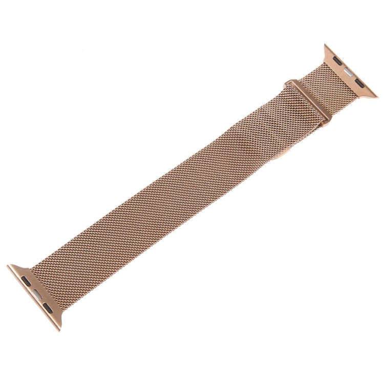 For Apple Watch 38mm Milanese Metal Magnetic Watch Band(Rose Gold) - Watch Bands by PMC Jewellery | Online Shopping South Africa | PMC Jewellery