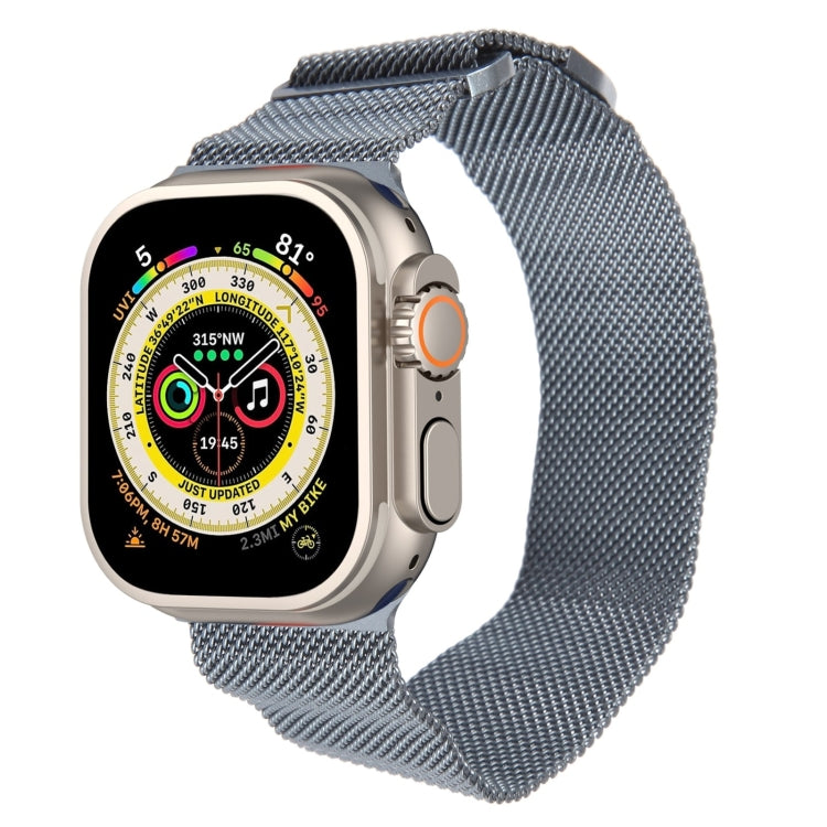 For Apple Watch 9 45mm Milanese Metal Magnetic Watch Band(Space Grey) - Watch Bands by PMC TechLife | Online Shopping South Africa | PMC TechLife