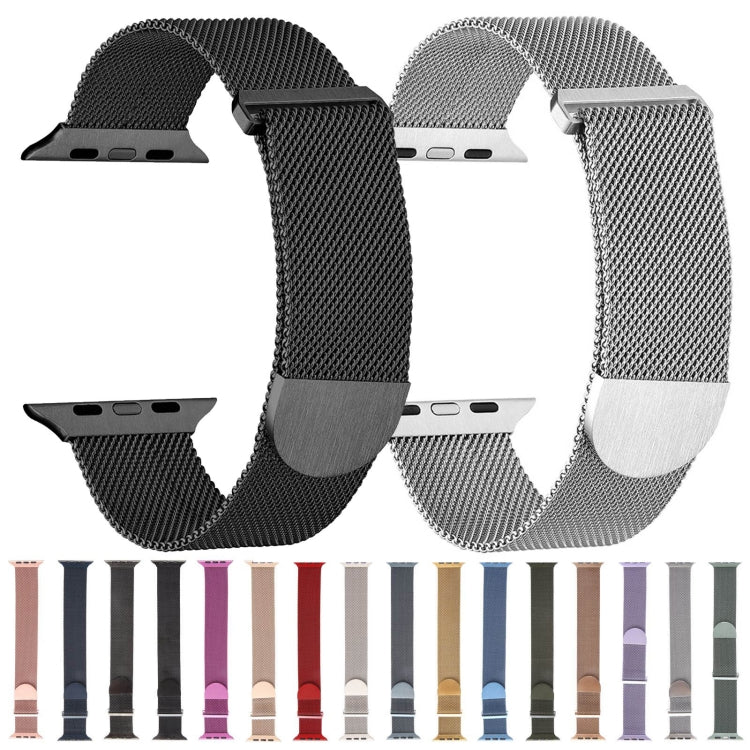 For Apple Watch 3 38mm Milanese Metal Magnetic Watch Band(Starlight) - Watch Bands by PMC Jewellery | Online Shopping South Africa | PMC Jewellery