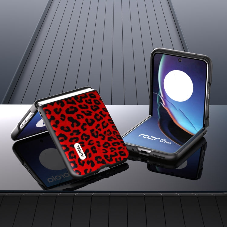 For Motorola Razr 40 Ultra ABEEL Black Edge Leopard Phone Case(Red Leopard) - free shipping - PMC TechLife - Order now!