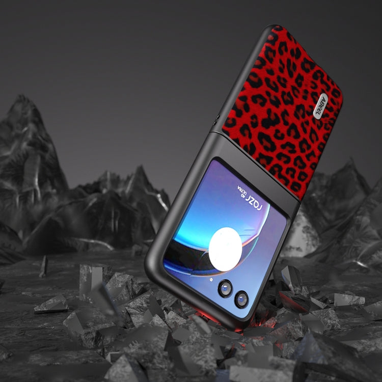 For Motorola Razr 40 Ultra ABEEL Black Edge Leopard Phone Case(Red Leopard) - free shipping - PMC TechLife - Order now!