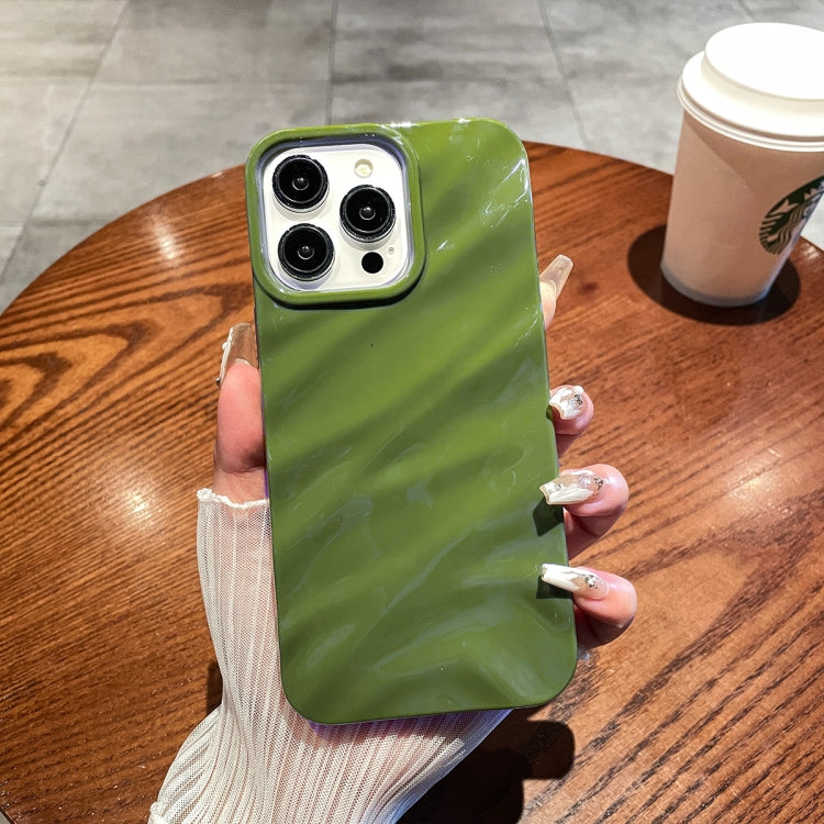 For iPhone 14 Pro Solid Color Wave Texture TPU Phone Case(Green) - iPhone 14 Pro Cases by PMC TechLife | Online Shopping South Africa | PMC TechLife