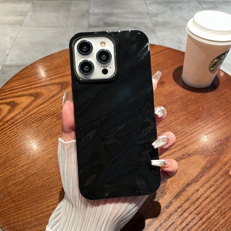 For iPhone 14 Pro Solid Color Wave Texture TPU Phone Case(Black) - iPhone 14 Pro Cases by PMC TechLife | Online Shopping South Africa | PMC TechLife