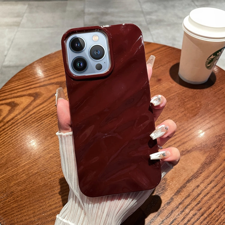 For iPhone 13 Pro Solid Color Wave Texture TPU Phone Case(Wine Red) - iPhone 13 Pro Cases by PMC TechLife | Online Shopping South Africa | PMC TechLife
