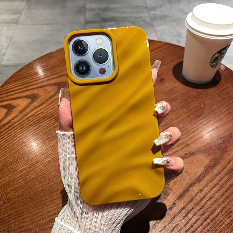 For iPhone 13 Pro Solid Color Wave Texture TPU Phone Case(Ginger) - iPhone 13 Pro Cases by PMC TechLife | Online Shopping South Africa | PMC TechLife