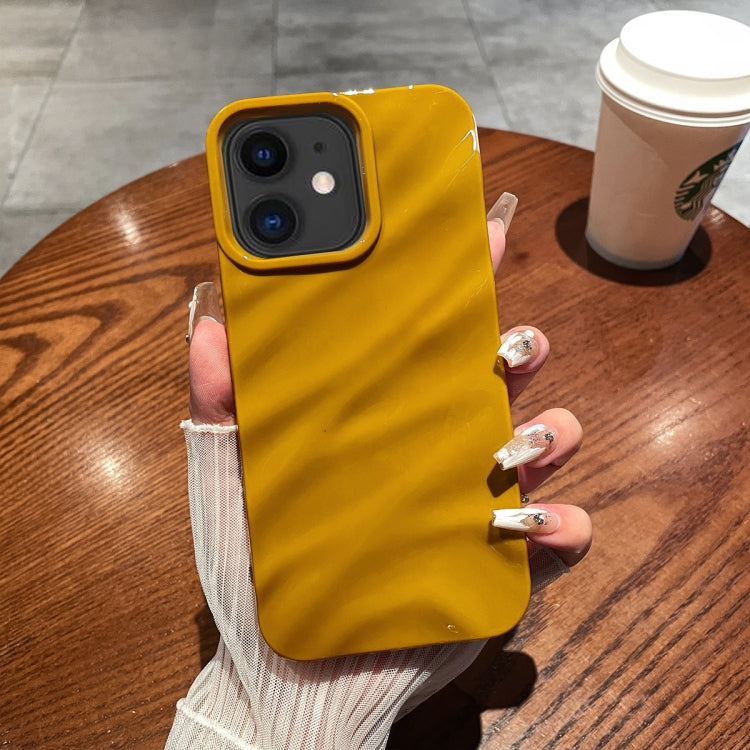 For iPhone 11 Solid Color Wave Texture TPU Phone Case(Ginger) - iPhone 11 Cases by PMC TechLife | Online Shopping South Africa | PMC TechLife