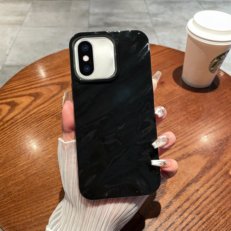 For iPhone XS Max Solid Color Wave Texture TPU Phone Case(Black) - More iPhone Cases by PMC TechLife | Online Shopping South Africa | PMC TechLife