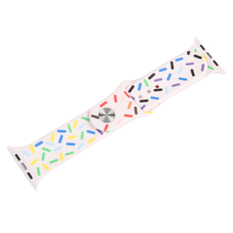 Rainbow Raindrops Silicone Watch Band For Apple Watch Ultra 49mm(Pink) - Watch Bands by PMC TechLife | Online Shopping South Africa | PMC TechLife