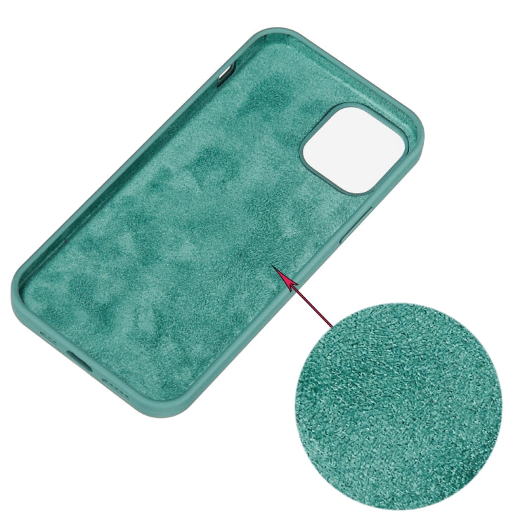 For iPhone 15 Solid Color Silicone Phone Case(Pine Needle Green) - iPhone 15 Cases by PMC Jewellery | Online Shopping South Africa | PMC Jewellery