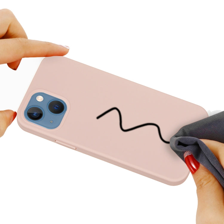 For iPhone 15 Plus Solid Color Silicone Phone Case(Sand Pink) - iPhone 15 Plus Cases by PMC TechLife | Online Shopping South Africa | PMC TechLife
