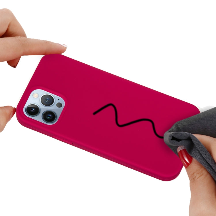 For iPhone 15 Pro Max Solid Color Silicone Phone Case(Rose Red) - iPhone 15 Pro Max Cases by PMC TechLife | Online Shopping South Africa | PMC TechLife