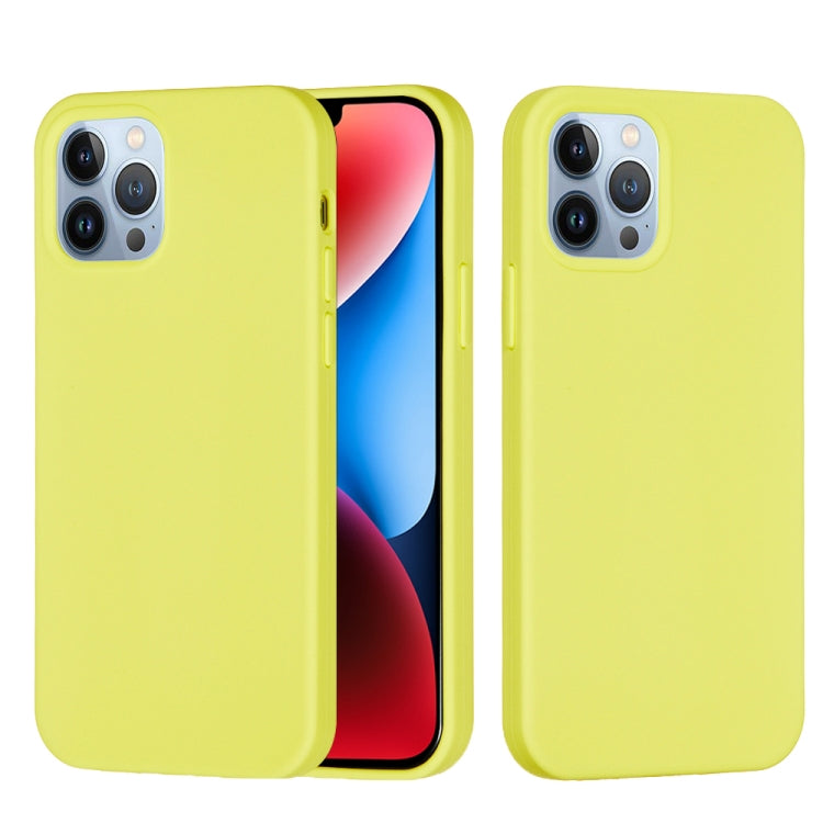 For iPhone 15 Pro Max Solid Color Silicone Phone Case(Lemon Yellow) - iPhone 15 Pro Max Cases by PMC TechLife | Online Shopping South Africa | PMC TechLife