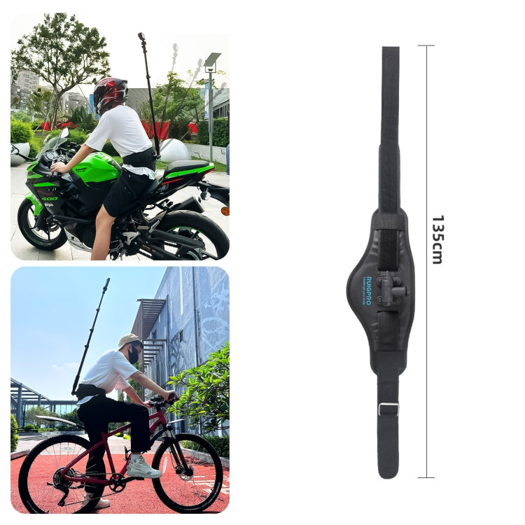 RUIGPRO Waist Belt Mount Strap With Phone Clamp & Selfie Stick - Chest Belt by RUIGPRO | Online Shopping South Africa | PMC TechLife