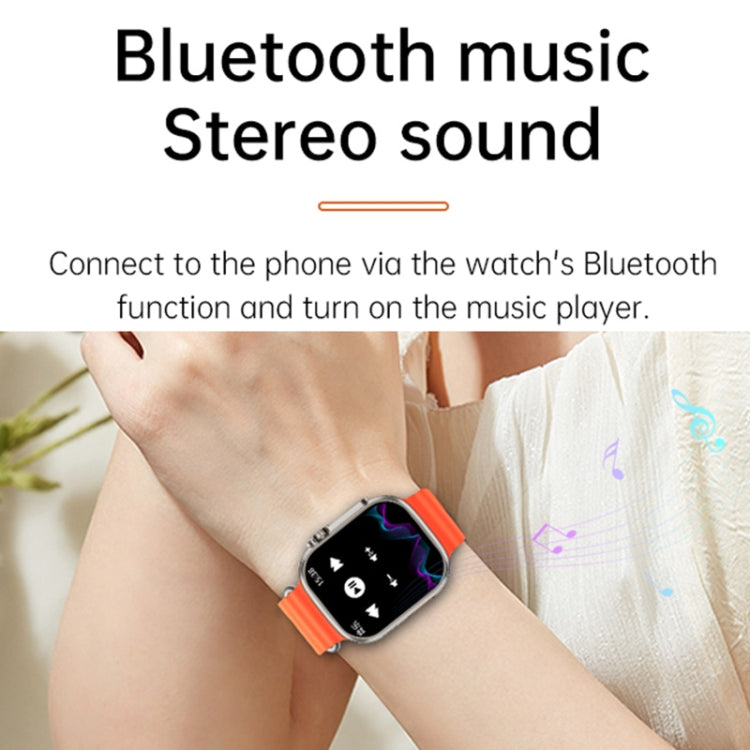 WS-E9 Ultra 2.2 inch IP67 Waterproof Silicone Band Smart Watch, Support Heart Rate / NFC(Silver) - Smart Watches by PMC TechLife | Online Shopping South Africa | PMC TechLife