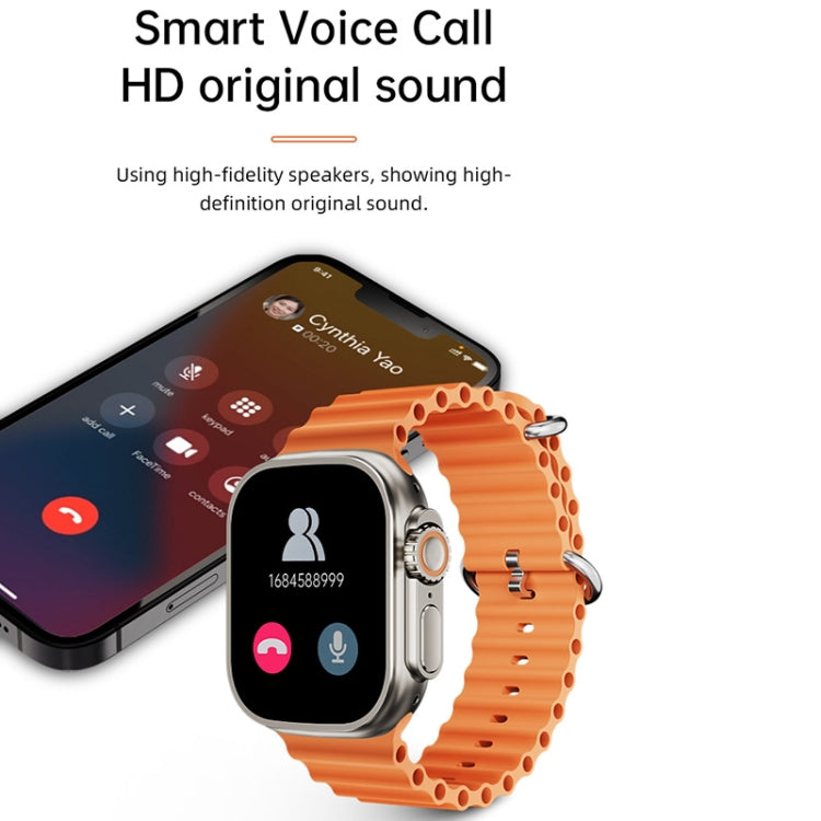 WS-E9 Ultra 2.2 inch IP67 Waterproof Silicone Band Smart Watch, Support Heart Rate / NFC(Silver) - Smart Watches by PMC TechLife | Online Shopping South Africa | PMC TechLife