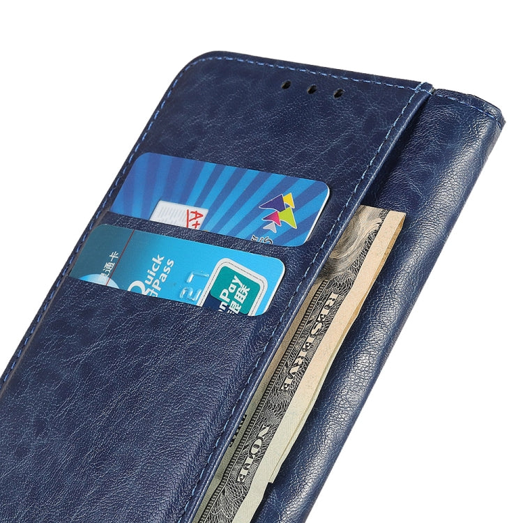 For iPhone 15 Pro Max Magnetic Crazy Horse Texture Horizontal Flip Leather Phone Case(Blue) - free shipping - PMC TechLife - Order now!