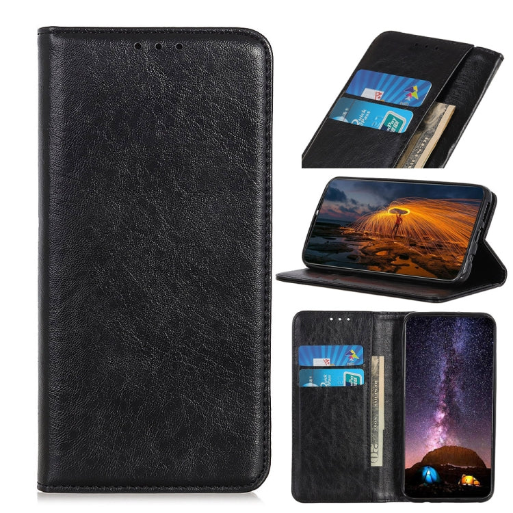 For iPhone 15 Plus Magnetic Crazy Horse Texture Horizontal Flip Leather Phone Case(Black) - free shipping - PMC TechLife - Order now!