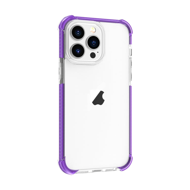 For iPhone 15 Pro Max Four-corner Shockproof TPU + Acrylic Phone Case(Purple) - iPhone 15 Pro Max Cases by PMC TechLife | Online Shopping South Africa | PMC TechLife