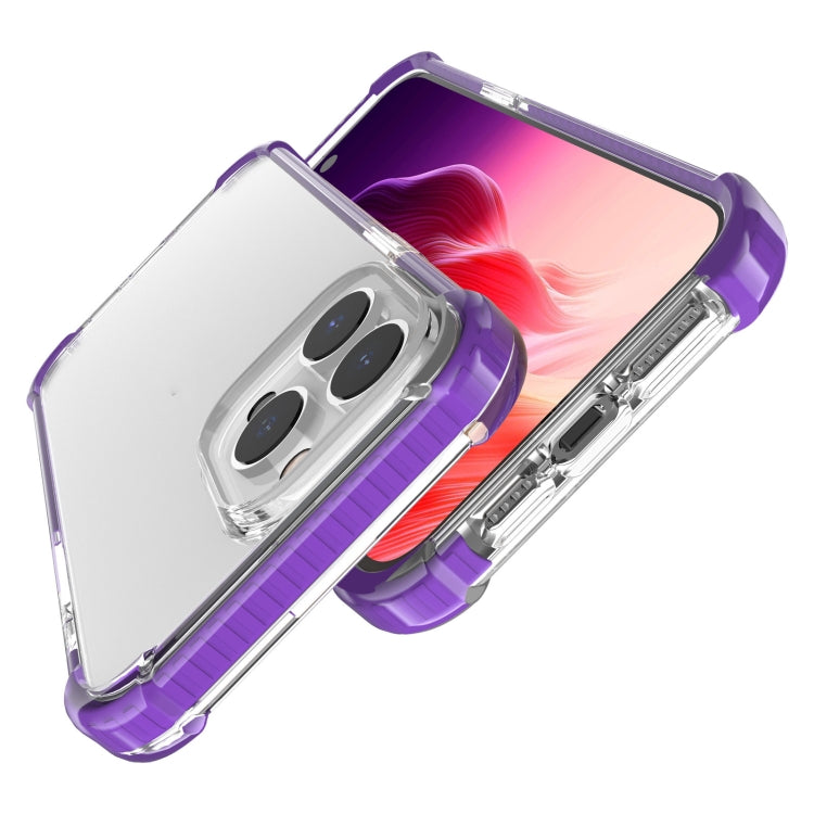 For iPhone 15 Pro Max Four-corner Shockproof TPU + Acrylic Phone Case(Purple) - iPhone 15 Pro Max Cases by PMC Jewellery | Online Shopping South Africa | PMC Jewellery