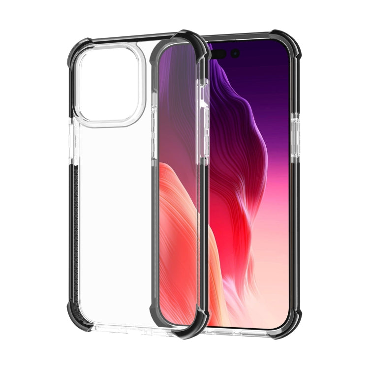 For iPhone 15 Pro Max Four-corner Shockproof TPU + Acrylic Phone Case(Black + Transparent) - iPhone 15 Pro Max Cases by PMC TechLife | Online Shopping South Africa | PMC TechLife