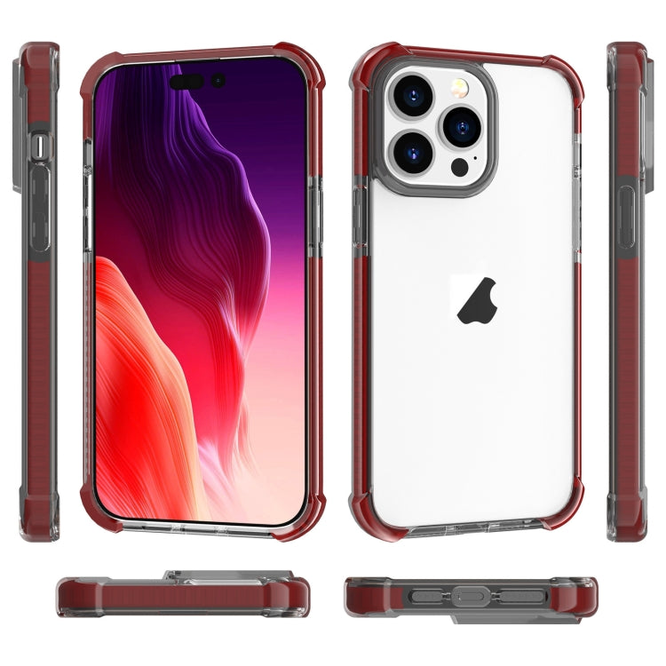 For iPhone 15 Pro Max Four-corner Shockproof TPU + Acrylic Phone Case(Brown) - iPhone 15 Pro Max Cases by PMC TechLife | Online Shopping South Africa | PMC TechLife