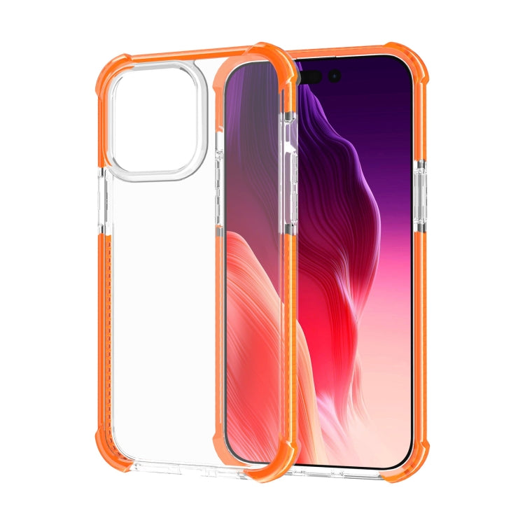 For iPhone 15 Pro Four-corner Shockproof TPU + Acrylic Phone Case(Orange) - iPhone 15 Pro Cases by PMC TechLife | Online Shopping South Africa | PMC TechLife