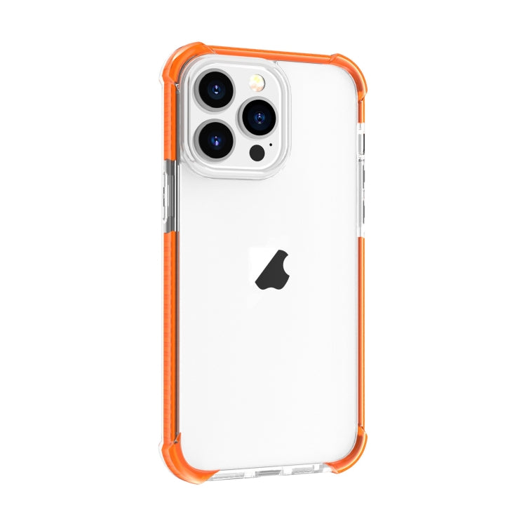 For iPhone 15 Pro Four-corner Shockproof TPU + Acrylic Phone Case(Orange) - iPhone 15 Pro Cases by PMC TechLife | Online Shopping South Africa | PMC TechLife