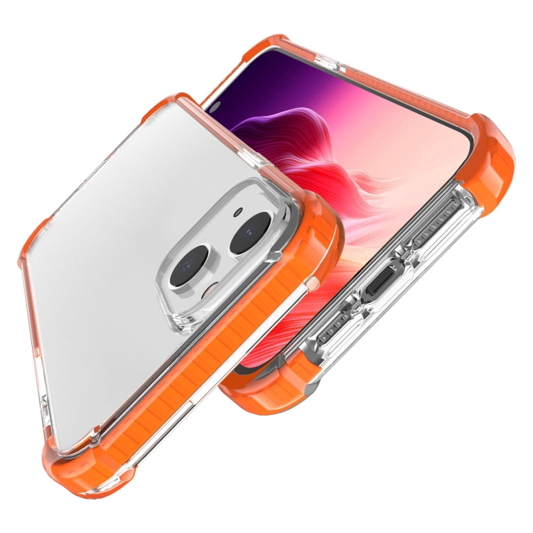 For iPhone 15 Four-corner Shockproof TPU Hybrid Acrylic Phone Case(Orange) - iPhone 15 Cases by PMC TechLife | Online Shopping South Africa | PMC TechLife | Buy Now Pay Later Mobicred