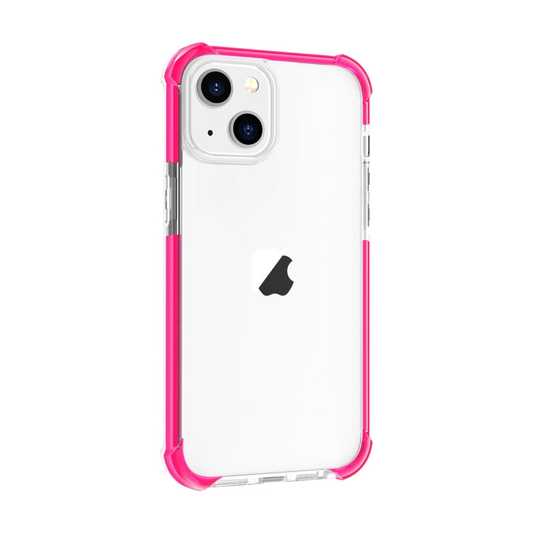 For iPhone 15 Four-corner Shockproof TPU Hybrid Acrylic Phone Case(Pink) - iPhone 15 Cases by PMC TechLife | Online Shopping South Africa | PMC TechLife | Buy Now Pay Later Mobicred
