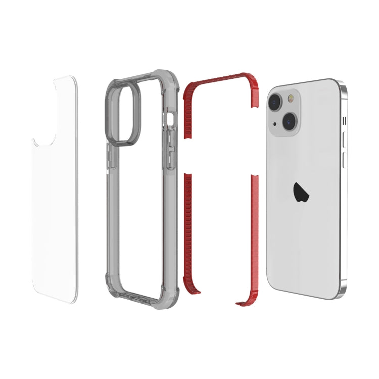 For iPhone 15 Four-corner Shockproof TPU + Acrylic Phone Case(Brown) - iPhone 15 Cases by PMC TechLife | Online Shopping South Africa | PMC TechLife