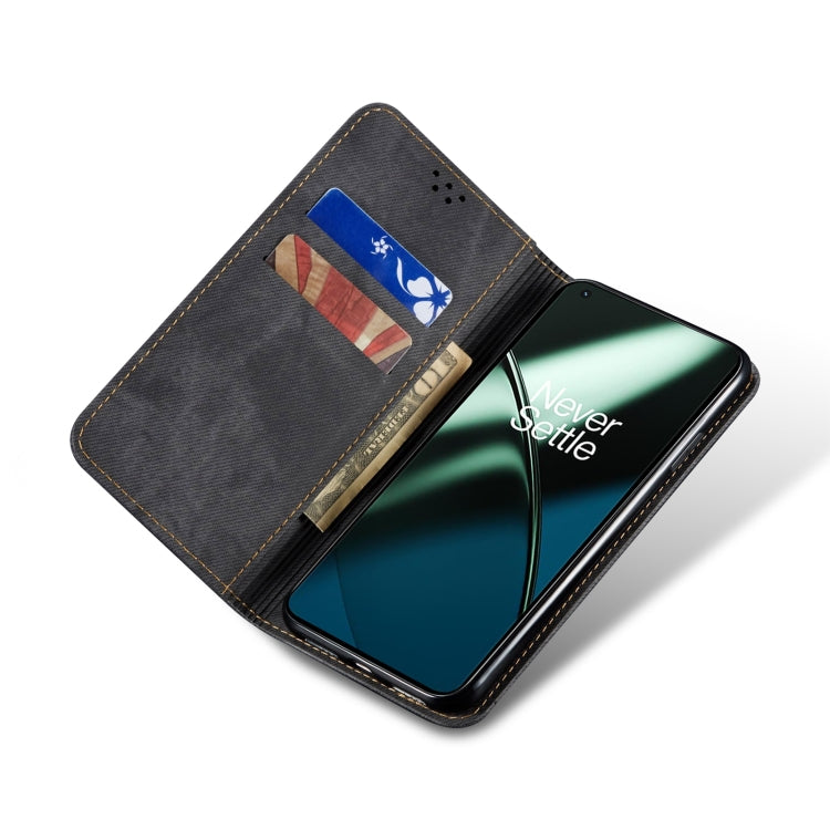 For Xiaomi Redmi Note 12S Denim Texture Flip Leather Phone Case(Black) - free shipping - PMC TechLife - Order now!