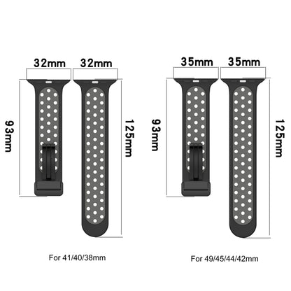 For Apple Watch SE 40mm Magnetic Buckle Silicone Watch Band(Black Grey) - Watch Bands by PMC Jewellery | Online Shopping South Africa | PMC Jewellery