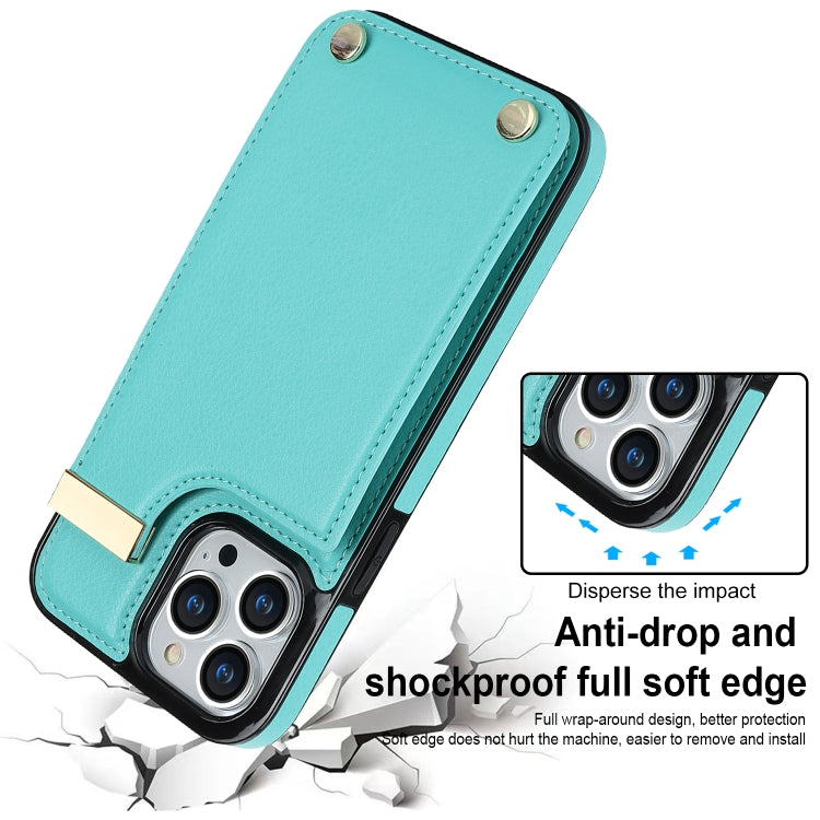 For iPhone 11 Pro Max Metal Buckle Card Slots Phone Case(Green) - free shipping - PMC TechLife - Order now!