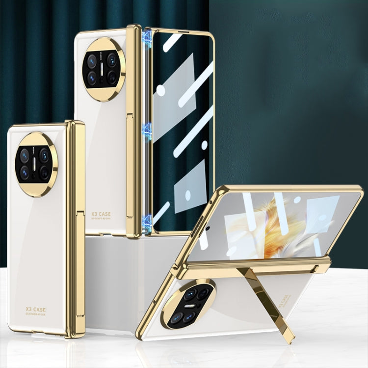 For Huawei Mate X3 GKK Integrated Plating Hinge Folding Phone Case(White) - free shipping - PMC TechLife - Order now!