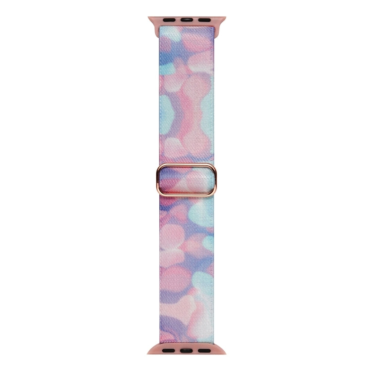 For Apple Watch 7 45mm Painted Pattern Nylon Replacement Watch Band(Water Fluid) - Watch Bands by PMC Jewellery | Online Shopping South Africa | PMC Jewellery