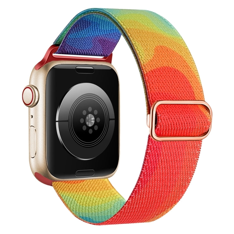 For Apple Watch SE 2023 44mm Painted Pattern Nylon Replacement Watch Band(Liquid Colorful) - free shipping - PMC TechLife - Order now!