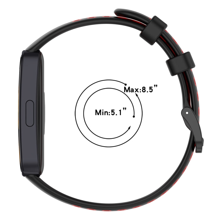 For Huawei Band 8 Two Color Silicone Replacement Watch Band(Cyan White) - Watch Bands by PMC TechLife | Online Shopping South Africa | PMC TechLife