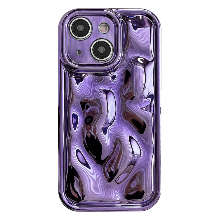 For iPhone 14 Plus Electroplating Meteorite Texture TPU Phone Case(Purple) - iPhone 14 Plus Cases by PMC Jewellery | Online Shopping South Africa | PMC Jewellery