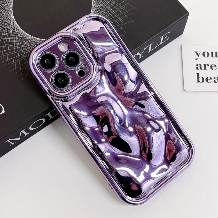 For iPhone 12 Electroplating Meteorite Texture TPU Phone Case(Purple) - free shipping - PMC TechLife - Order now!