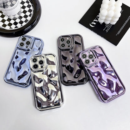 For iPhone 12 Pro Electroplating Meteorite Texture TPU Phone Case(Silver) - iPhone 12 / 12 Pro Cases by PMC Jewellery | Online Shopping South Africa | PMC Jewellery