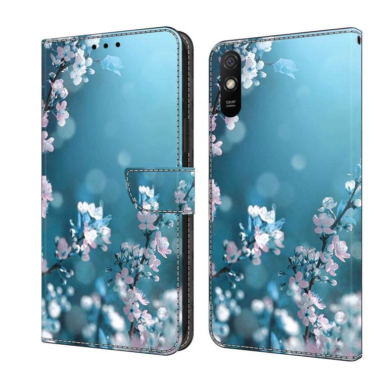 For Xiaomi Redmi 9A Crystal 3D Shockproof Protective Leather Phone Case(Plum Flower) - free shipping - PMC TechLife - Order now!