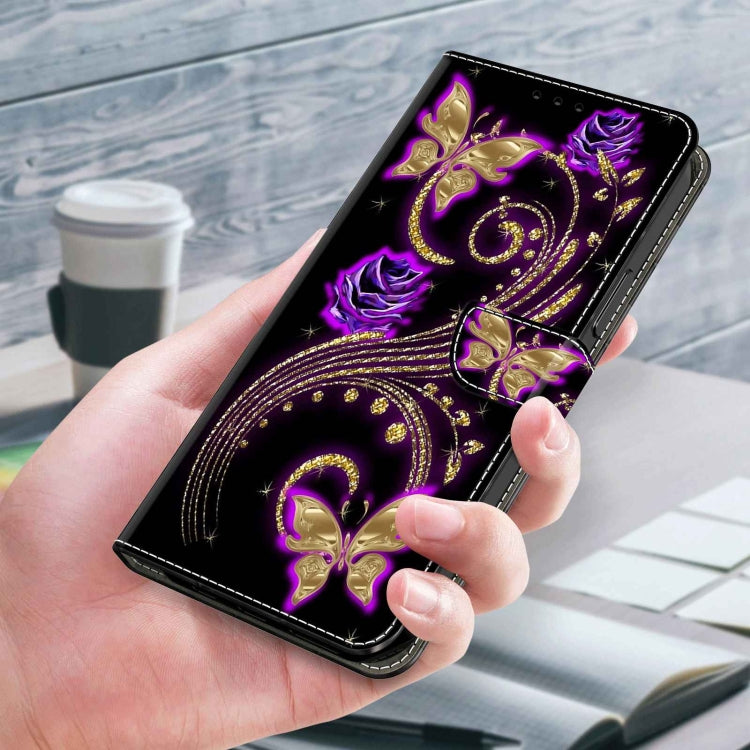 For Xiaomi Redmi 10 Crystal 3D Shockproof Protective Leather Phone Case(Purple Flower Butterfly) - free shipping - PMC TechLife - Order now!