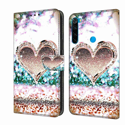 For Xiaomi Redmi Note 8 Crystal 3D Shockproof Protective Leather Phone Case(Pink Diamond Heart) - Xiaomi Cases by PMC Jewellery | Online Shopping South Africa | PMC Jewellery