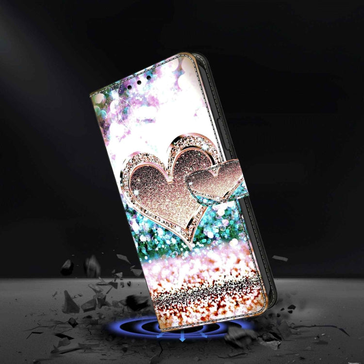 For Xiaomi Redmi Note 8T Crystal 3D Shockproof Protective Leather Phone Case(Pink Diamond Heart) - free shipping - PMC TechLife - Order now!