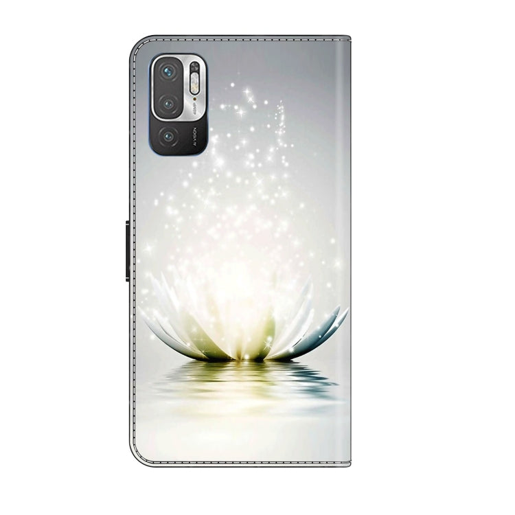For Xiaomi Redmi Note 10 5G Crystal 3D Shockproof Protective Leather Phone Case(Light Lotus) - free shipping - PMC TechLife - Order now!