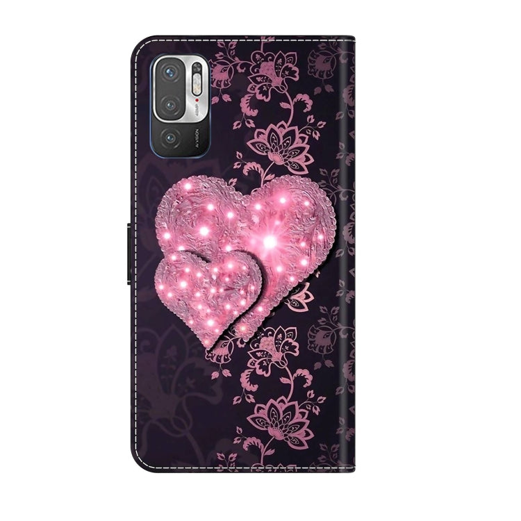 For Xiaomi Redmi Note 10 5G Crystal 3D Shockproof Protective Leather Phone Case(Lace Love) - free shipping - PMC TechLife - Order now!