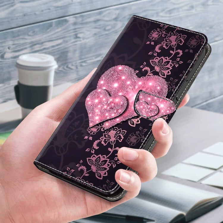 For Xiaomi Redmi Note 10 5G Crystal 3D Shockproof Protective Leather Phone Case(Lace Love) - free shipping - PMC TechLife - Order now!