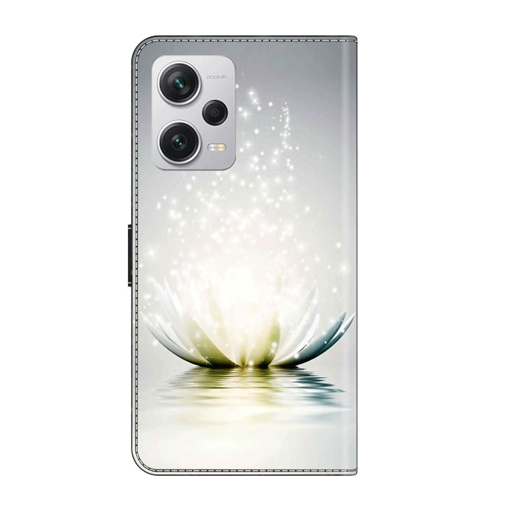 For Xiaomi Redmi Note 12 Pro+ Crystal 3D Shockproof Protective Leather Phone Case(Light Lotus) - Xiaomi Cases by PMC Jewellery | Online Shopping South Africa | PMC Jewellery