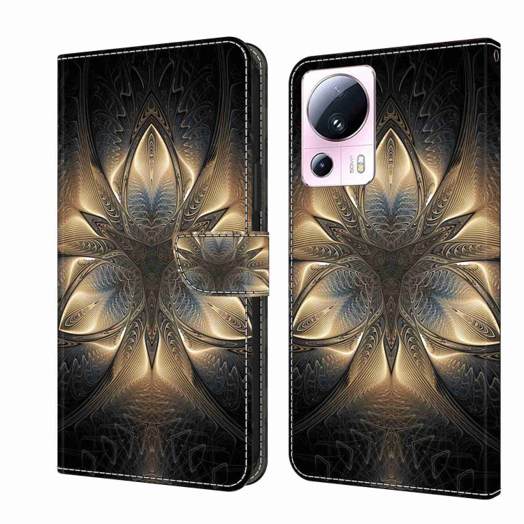 For Xiaomi 13 Lite Crystal 3D Shockproof Protective Leather Phone Case(Luminous Building) - free shipping - PMC TechLife - Order now!