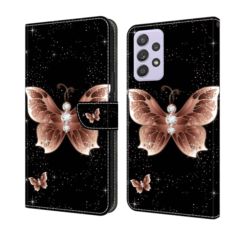 For Samsung Galaxy A52 / A52s 5G Crystal 3D Shockproof Protective Leather Phone Case(Pink Diamond Butterfly) - free shipping - PMC TechLife - Order now!